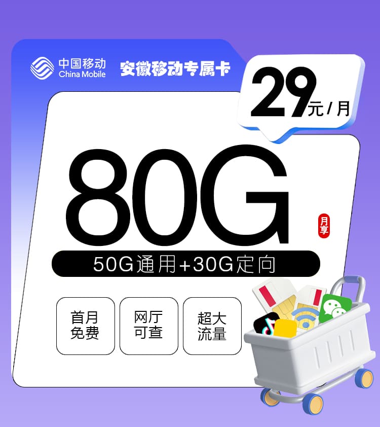 安徽移动专属卡-172号卡分销系统