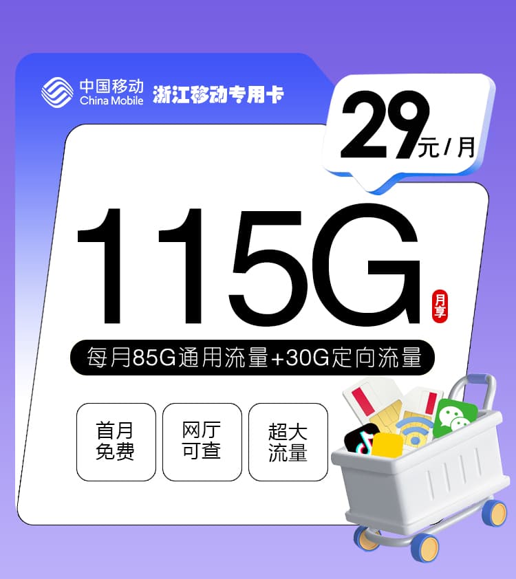 浙江移动专用卡-172号卡分销系统